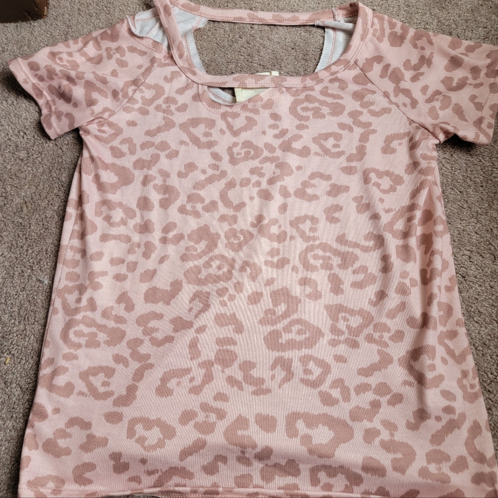Pink leopard shirt